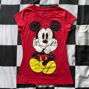 Red micky mouse tee